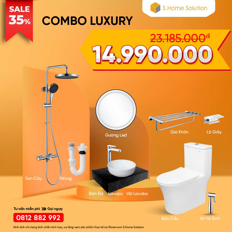 Combo Luxury thiết bị phòng tắm 14990K